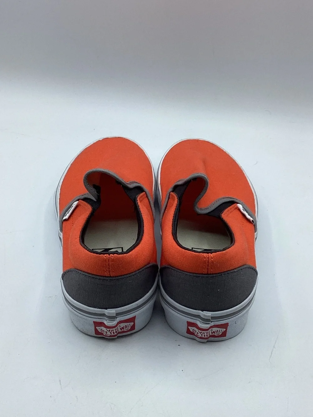 Vans Women’s Slip-On Canvas Sneaker — Orange & Gray